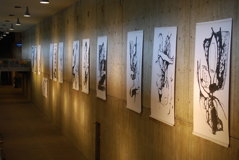 Exhibition of big drawings at the RUN, 2009, Nijmegen